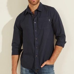 Guess Men’s Laguna Washed Shirt - Size: Small Color: Blue